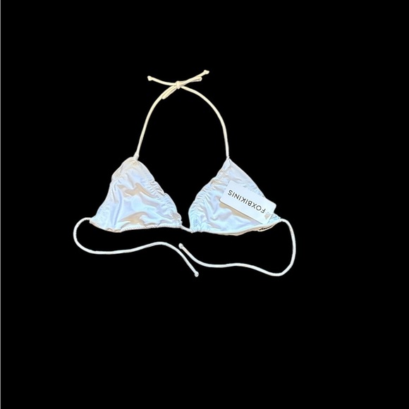 White Ruffled Bikini Top - Picture 4 of 9